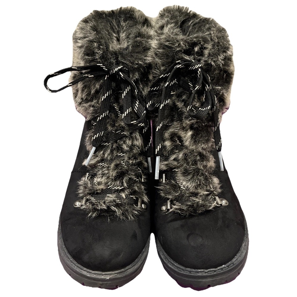 Target New Day Black Faux Suede Boots Size 8.5 Womens Warm